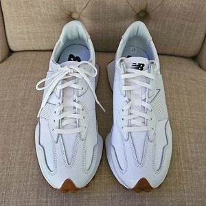 New Balance 327 White Lug sole Leather Sneakers S 9.5